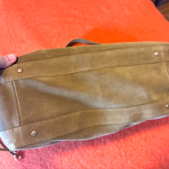 Rebecca Minkoff honey caramel M.A.B carryall hobo suede leather large tote NWT - Picture 7 of 16